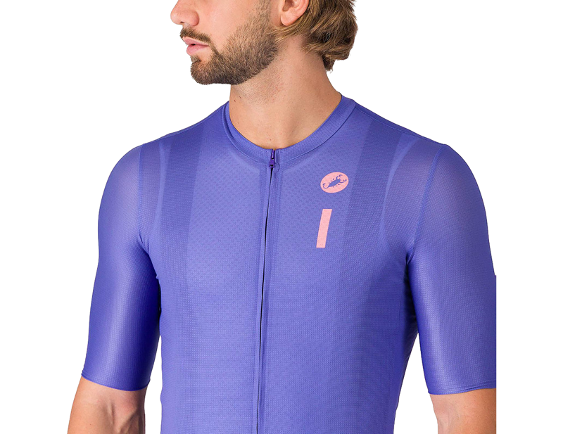Castelli Drittone Logo Short Sleeve Jersey in Ultraviolet/Rosa Giro-8