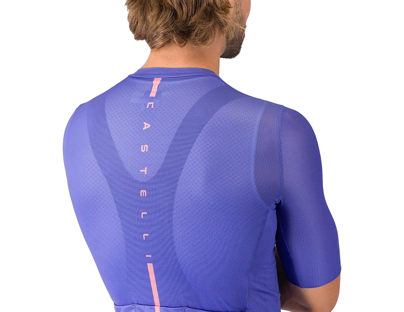 Castelli Drittone Logo Short Sleeve Jersey in Ultraviolet/Rosa Giro-5