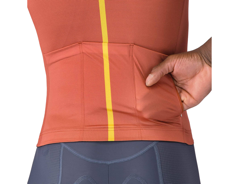 Castelli Drittone Logo Short Sleeve Jersey in Paprika/Mango Mojito-4