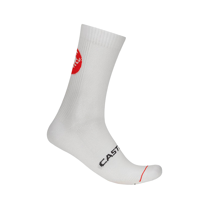 Balfes Bikes Castelli Entrata 18 Sock in White | Free postage over £30, £10 off first order, price match & 0% finance.