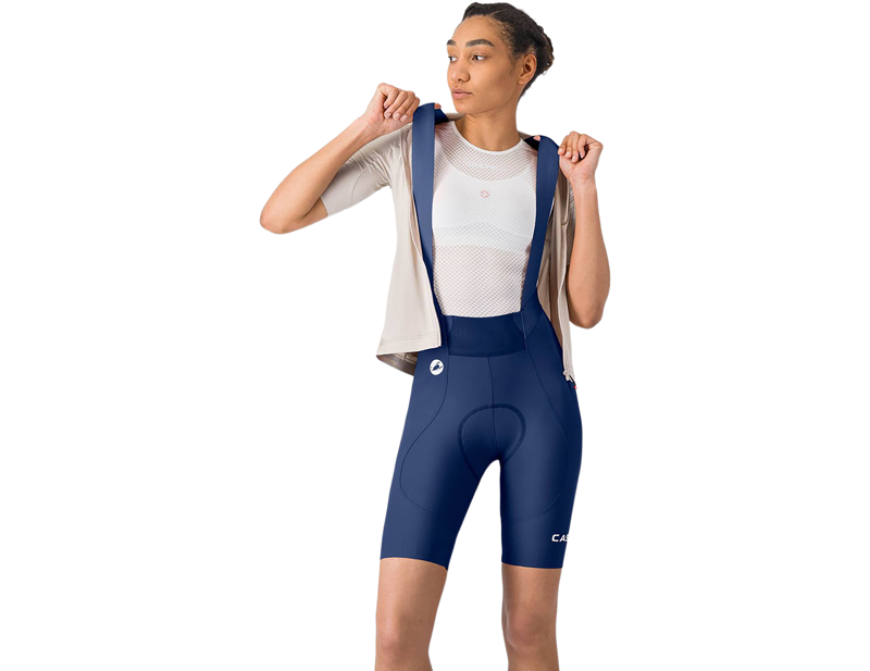 Castelli Espresso 2 Women's DT Bib Short in Belgian Blue