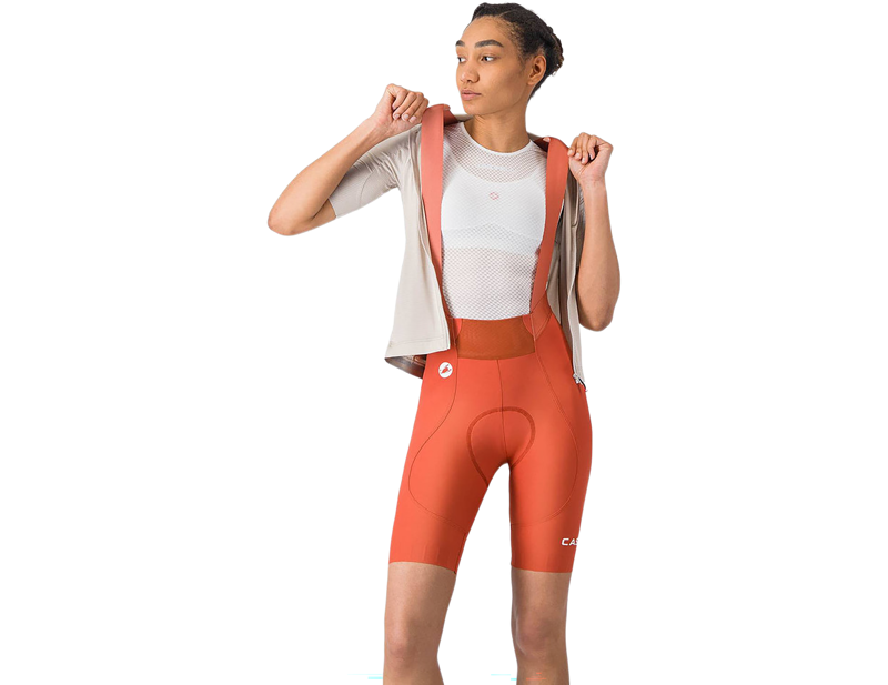 Castelli Espresso 2 Women's DT Bib Short in Paprika