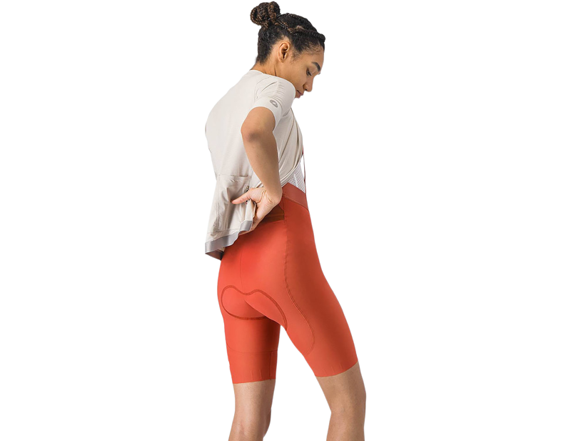 Castelli Espresso 2 Women's DT Bib Short in Paprika-1