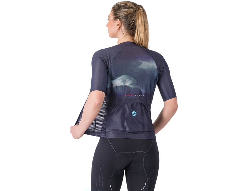 Castelli Climber's A/C Women's Short Sleeve Jersey in Belgian Blue/Neon Cobalt-1