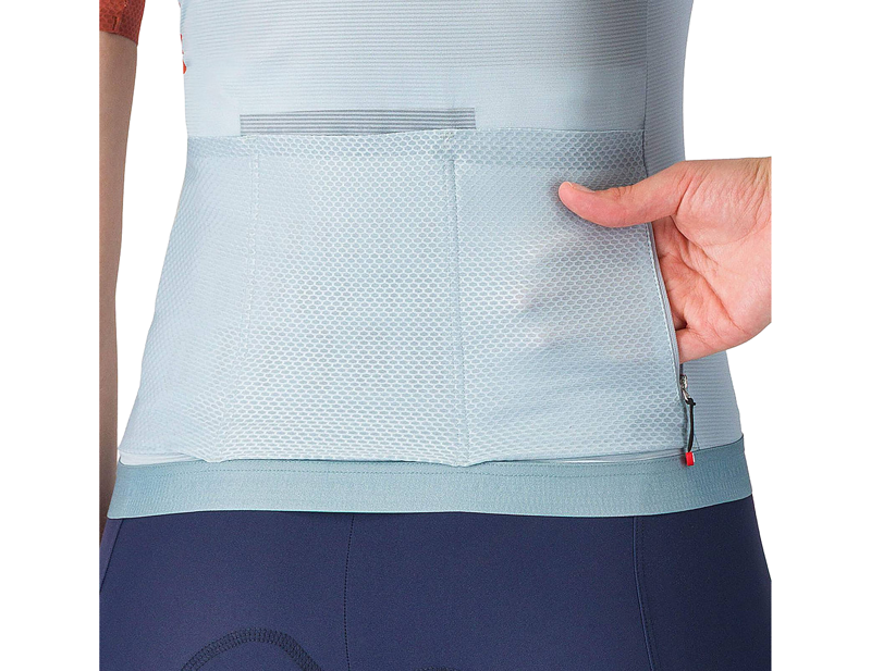 Castelli Corretto Women's Jersey in Winter Sky/Hot Sauce-4