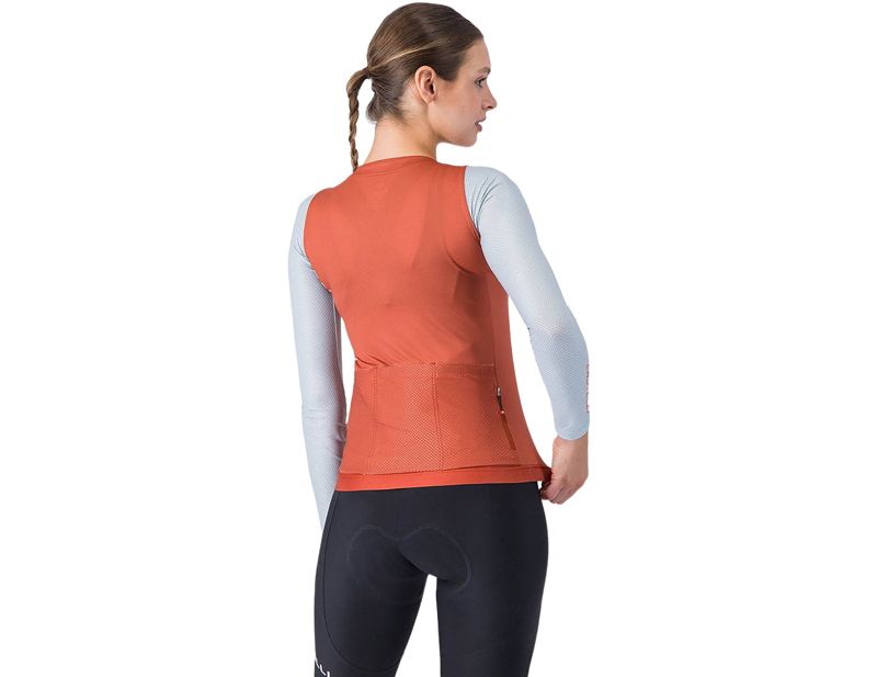Castelli Corretto Women's Long Sleeve Jersey in Paprika/Winter Sky-3