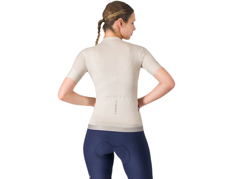 Castelli Espresso 2 Women's Short Sleeve Jersey in Silver Moon-1