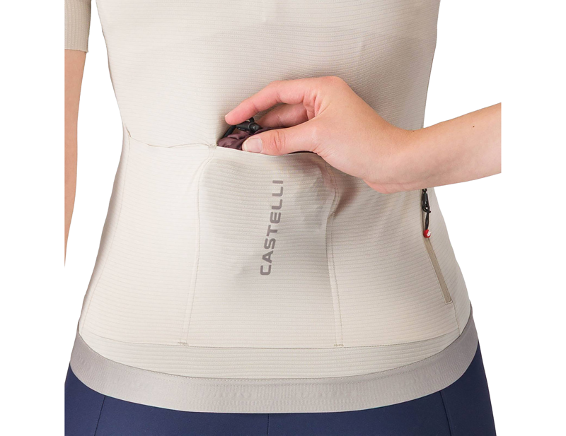 Castelli Espresso 2 Women's Short Sleeve Jersey in Silver Moon-5
