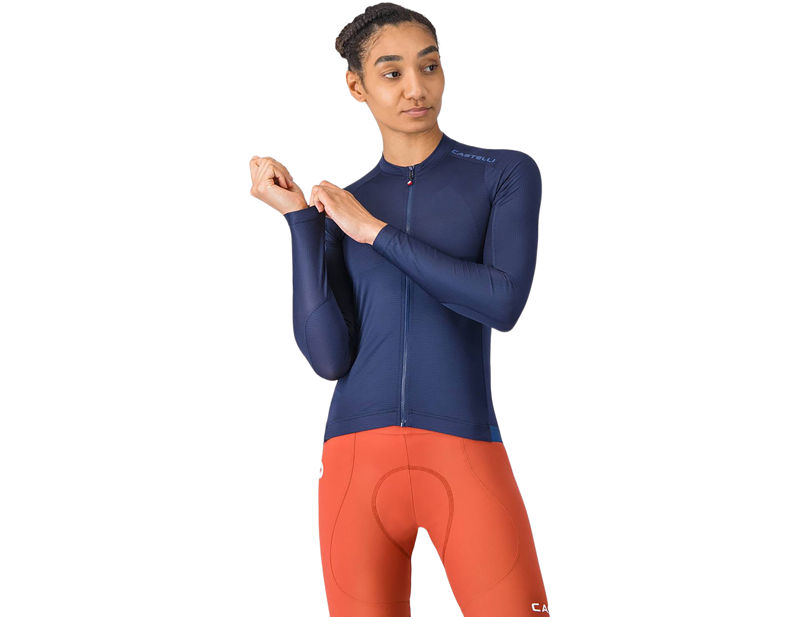 Castelli Espresso 2 Women's Long Sleeve Jersey in Belgian Blue