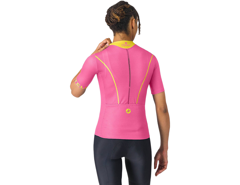 Castelli Anima Flow Women's Jersey in Rosa Giro/Mango Mojito-1