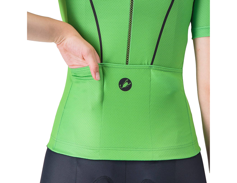Castelli Anima Flow Women's Jersey in Kelly Green/Black-4
