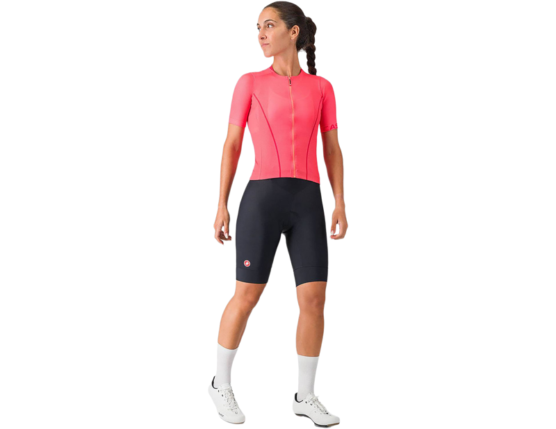 Castelli Anima Flow Women's Jersey in Brilliant Pink/Hibiscus-4