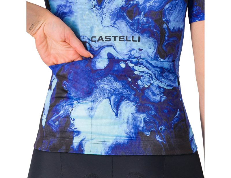 Castelli Cosmic Vortex Women's Jersey in Multicolour Violet Blue-4