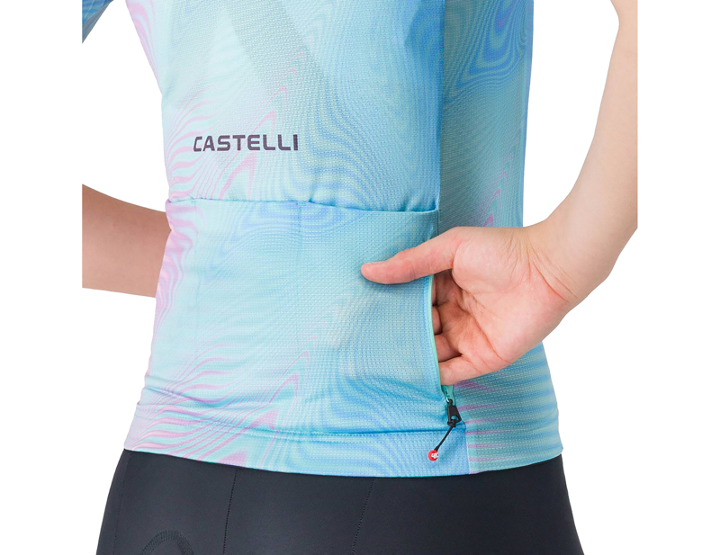 Castelli Cosmic Vortex Women's Jersey in Multicolour Pink Green-3