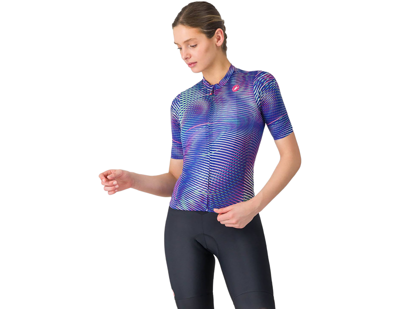 Castelli Cosmic Vortex Women's Jersey in Multicolour Ultraviolet Rose