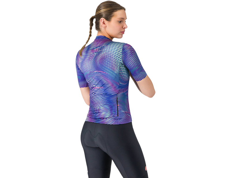 Castelli Cosmic Vortex Women's Jersey in Multicolour Ultraviolet Rose-1