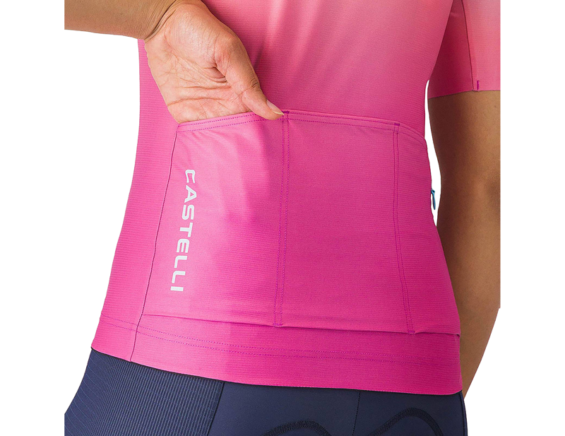 Castelli UPF Women's Short Sleeve Jersey in Winter Sky/Violet Pink-3