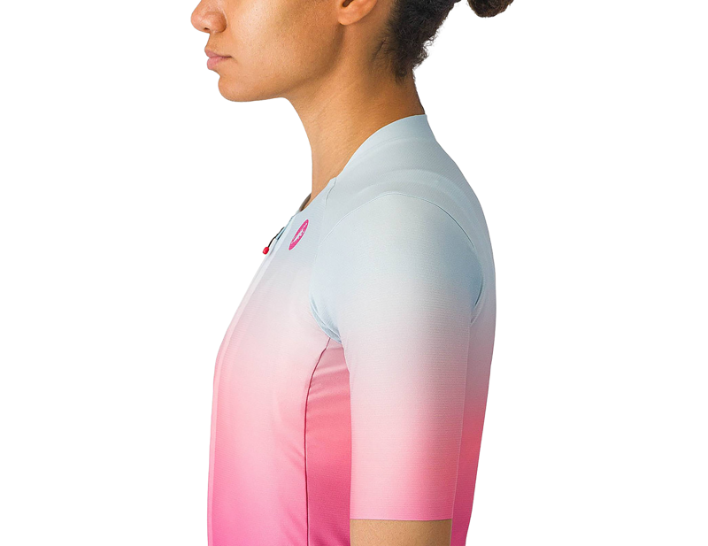 Castelli UPF Women's Short Sleeve Jersey in Winter Sky/Violet Pink-2