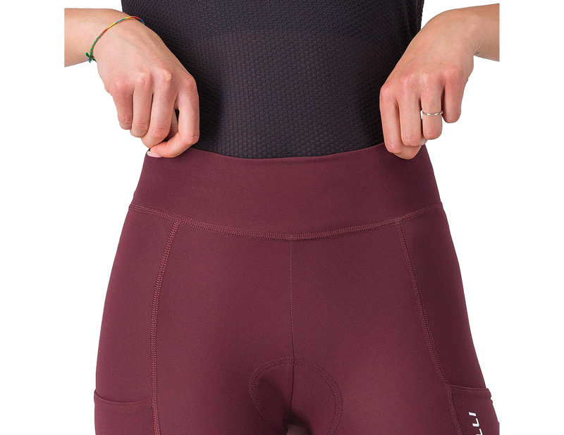 Castelli Comfort Travel Women's Shorts in Deep Bordeaux-5
