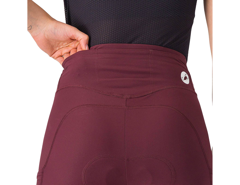 Castelli Comfort Travel Women's Shorts in Deep Bordeaux-4