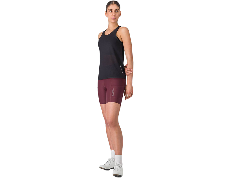 Castelli Comfort Travel Women's Shorts in Deep Bordeaux-6