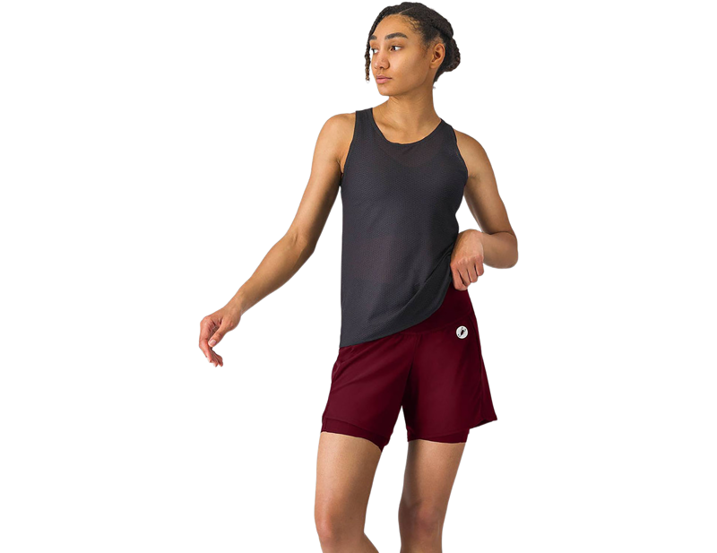 Castelli Movement Travel Women's Shorts in Deep Bordeaux