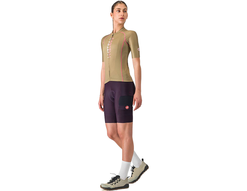 Castelli Unlimited 2 Women's Short Sleeve Jersey in Elmwood/Rosa Giro/Light Pink-5