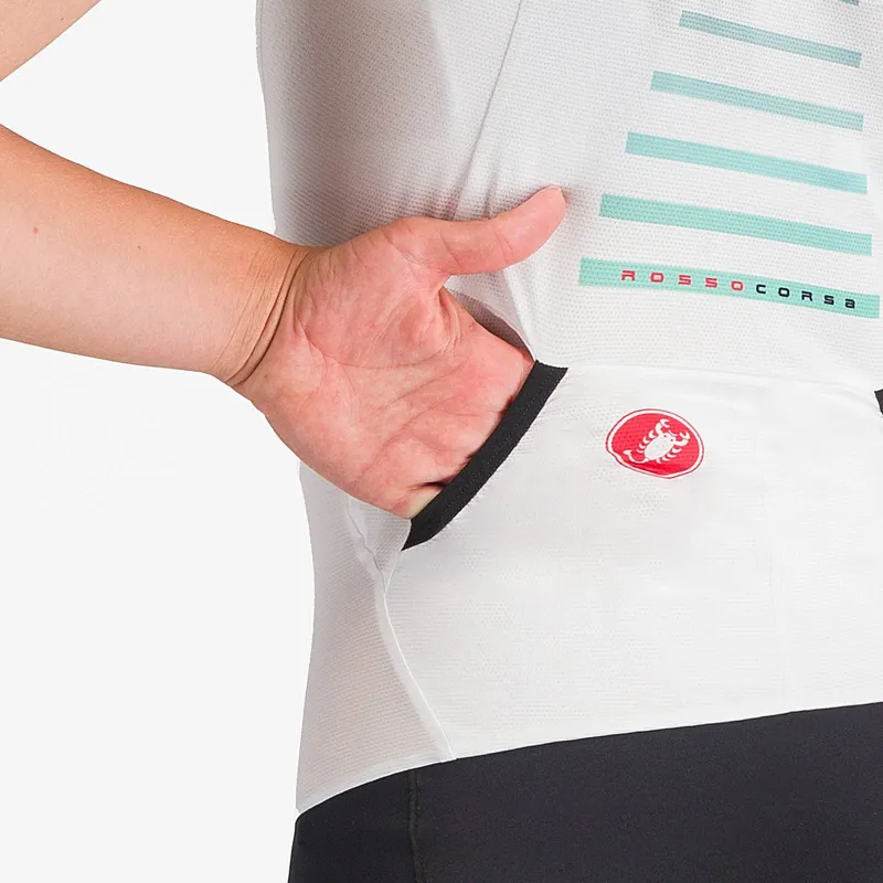 Castelli Free Sanremo 3 Womens Sleeveless Suit in White/Black-2