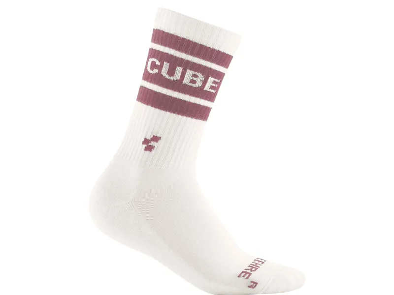 Cube After Race High Cut Socks in Off White