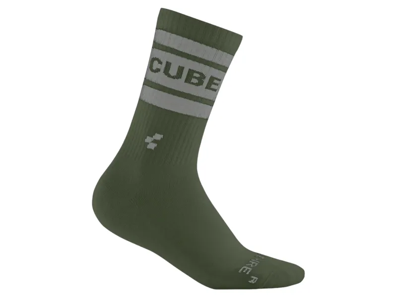 Cube After Race High Cut Socks in Olive