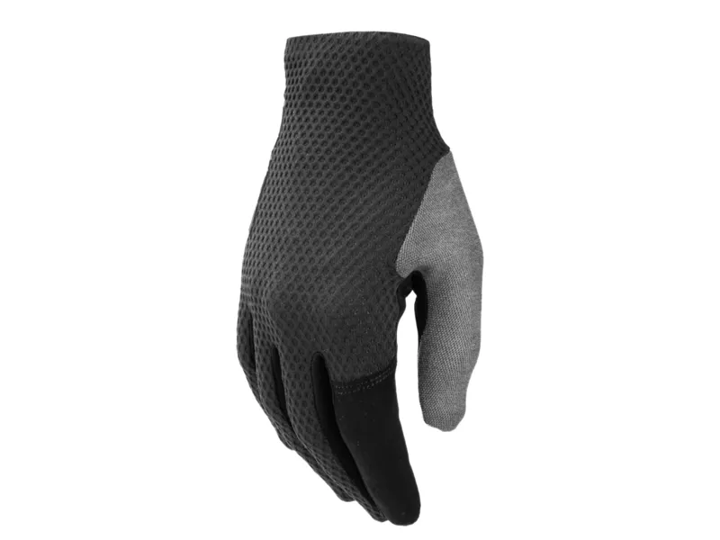 Cube Race Long Finger Gloves in Black