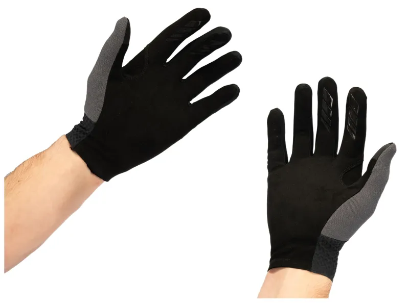 Cube Race Long Finger Gloves in Black-2