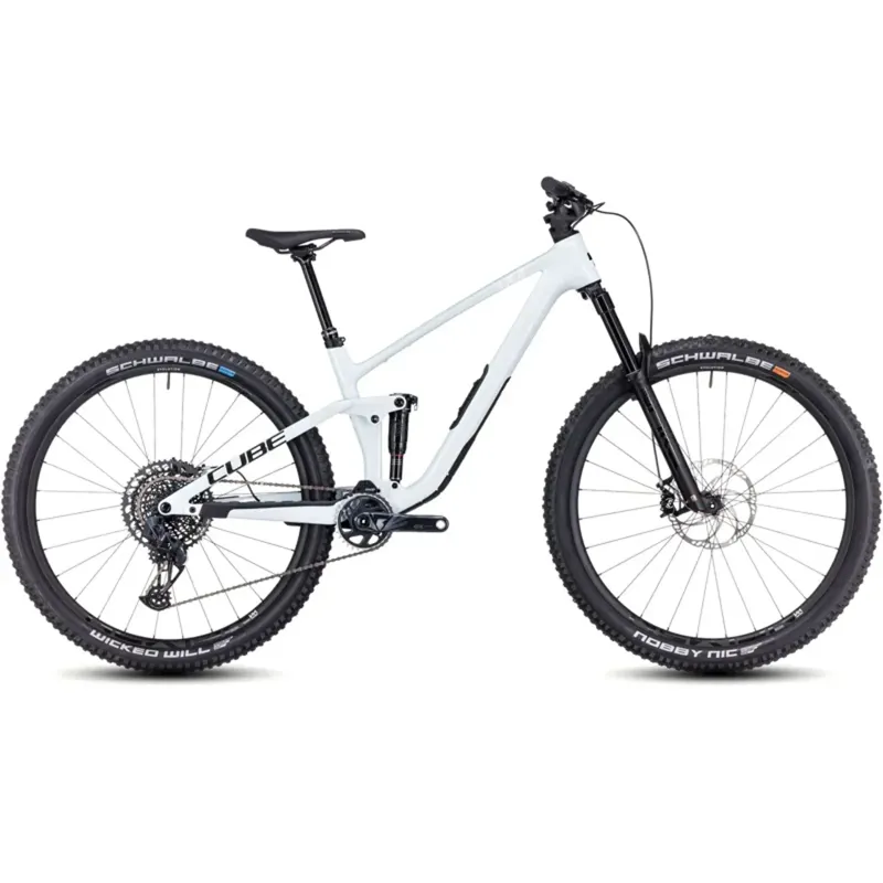 Cube Stereo ONE44 C:68X SLX Full Suspension Mountain Bike 2024 in Frost White/Black