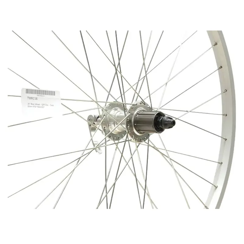 Balfes Bikes Cycle Division 26 inch Rear Wheel Q/R Disc Cassette ATB in Silver | Free postage over £30, £10 off first order, price match & 0% finance.