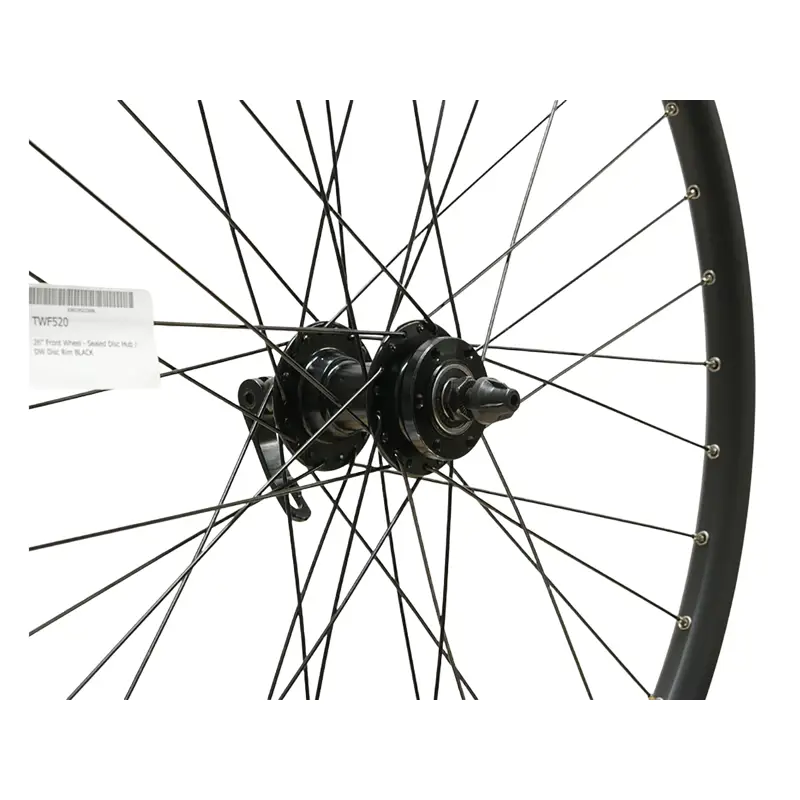 Balfes Bikes Cycle Division 26 inch Sealed Disc Hub Quick Release Front Wheel in Black | Free postage over £30, £10 off first order, price match & 0% finance.