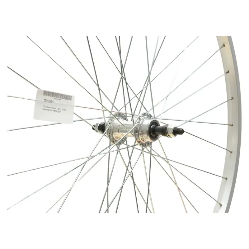 Balfes Bikes Cycle Division 700c Rear Hybrid Wheel S/S F/Whl in Silver | Free postage over £30, £10 off first order, price match & 0% finance.