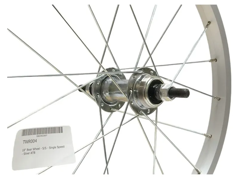 ATB Rear Wheel Single Speed 18 inch in Silver