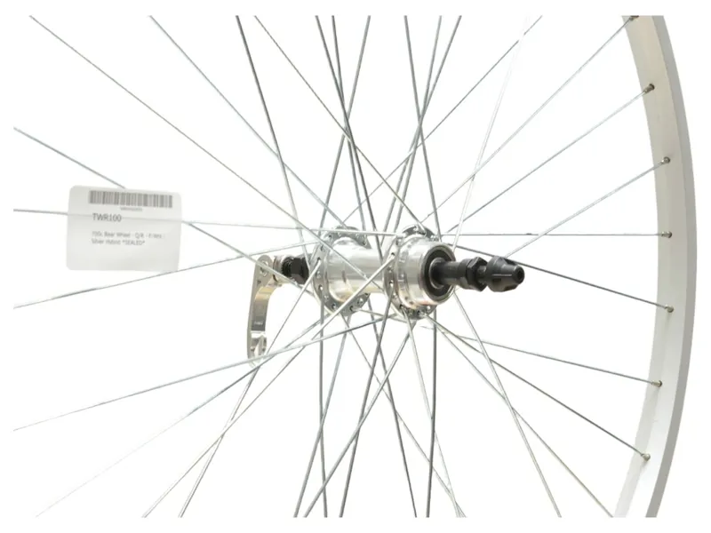 Balfes Bikes Cycle Division Hybrid Rear Wheel 700c Q/R F/Whl in Silver | Free postage over £30, £10 off first order, price match & 0% finance.