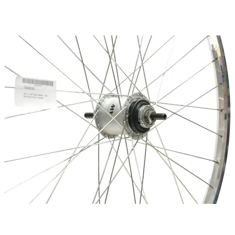 Balfes Bikes Cycle Division Sturmey Archer 3spd Rear Wheel 26 x 1 3/8 inch in Silver | Free postage over £30, £10 off first order, price match & 0% finance.