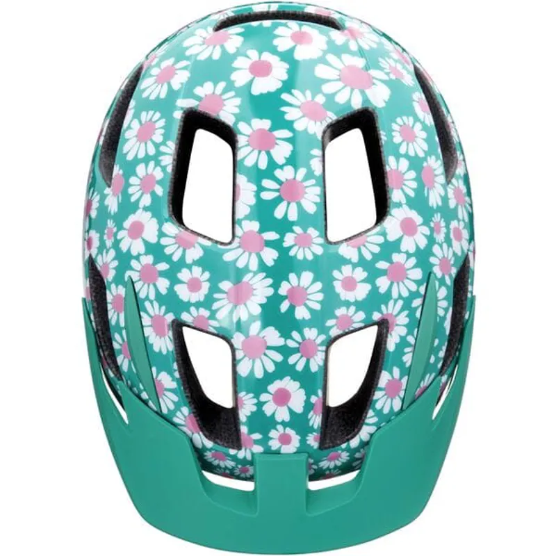 Lazer Gekko Flowers Kid's Helmet in Green-4