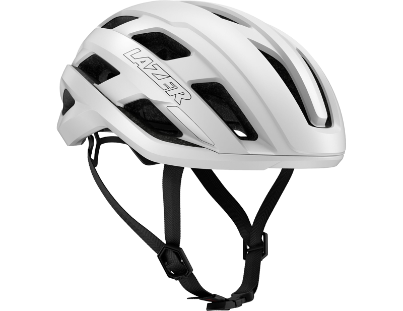 Balfes Bikes Lazer Strada KinetiCore Helmet in Full White | Free postage over £30, £10 off first order, price match & 0% finance.