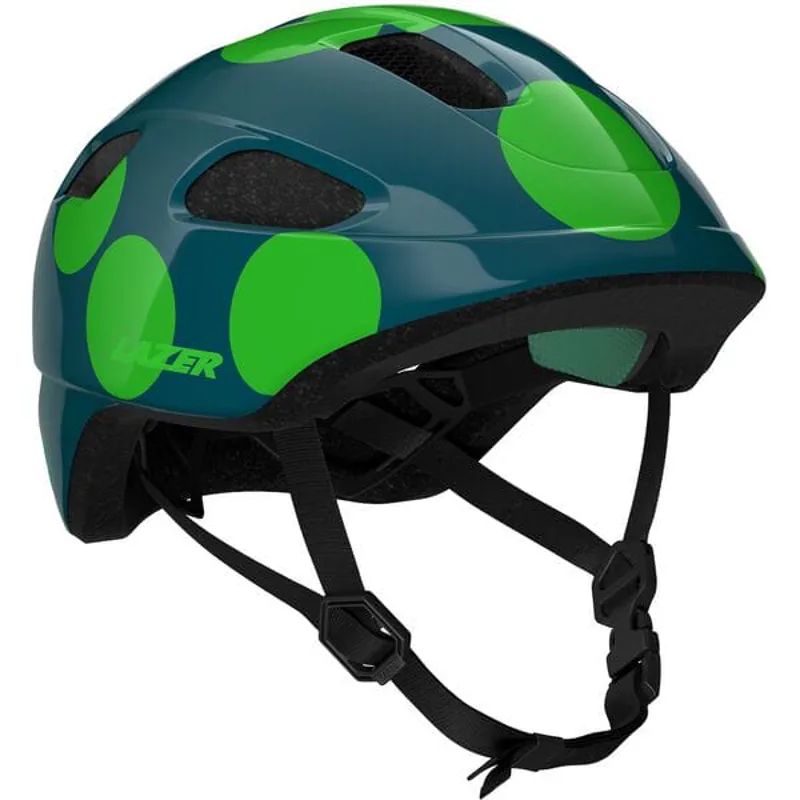 Balfes Bikes Lazer NutZ KinetiCore Helmet 2.0 Uni-Youth 50-56 cm in Green Dots | Free postage over £30, £10 off first order, price match & 0% finance.