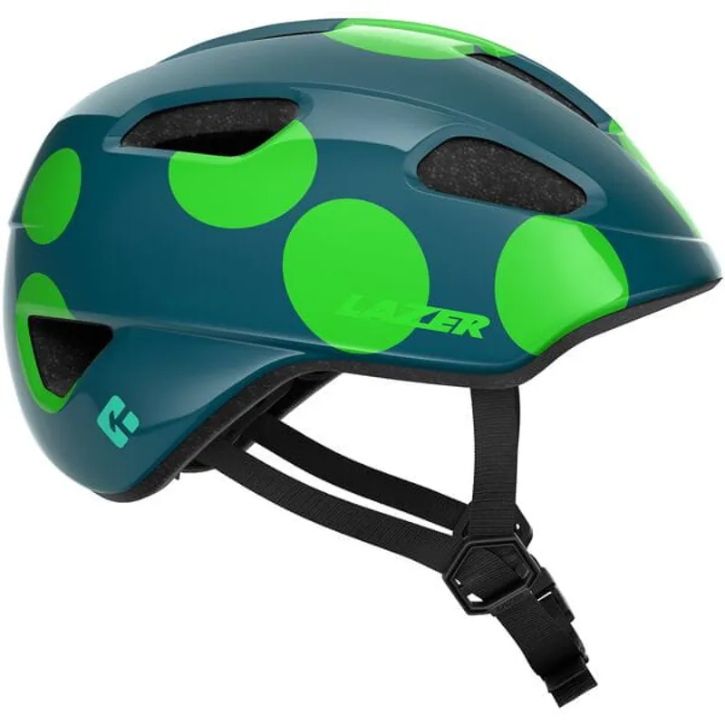 Lazer NutZ KinetiCore Helmet 2.0 Uni-Youth 50-56 cm in Green Dots-1