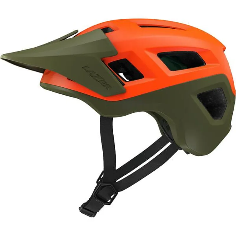 Lazer Coyote KinetiCore Helmet in Matt Orange Green-2