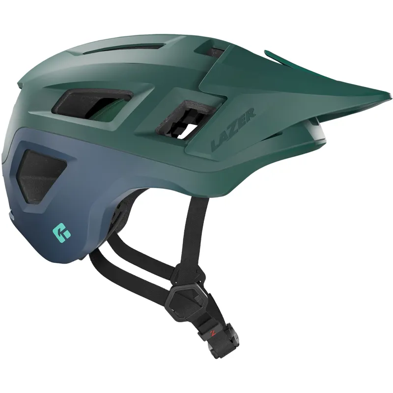 Lazer Coyote KinetiCore MTB Helmet in Matt Green Blue-1
