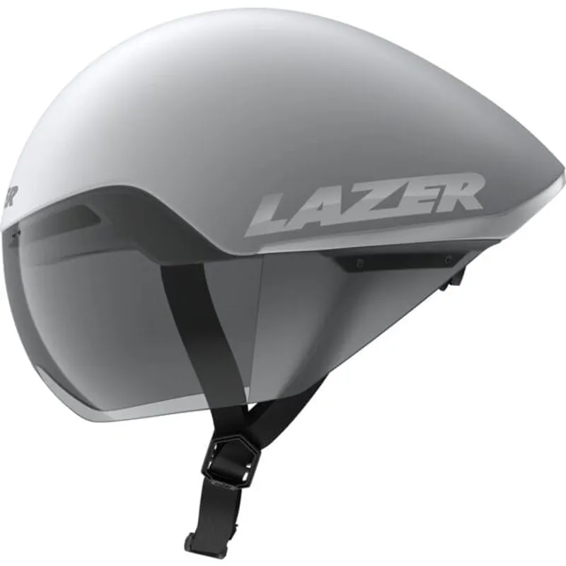 Lazer Victor KinetiCore TT Helmet in White/Silver-2