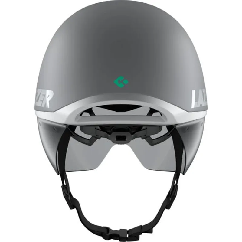 Lazer Victor KinetiCore TT Helmet in White/Silver-4