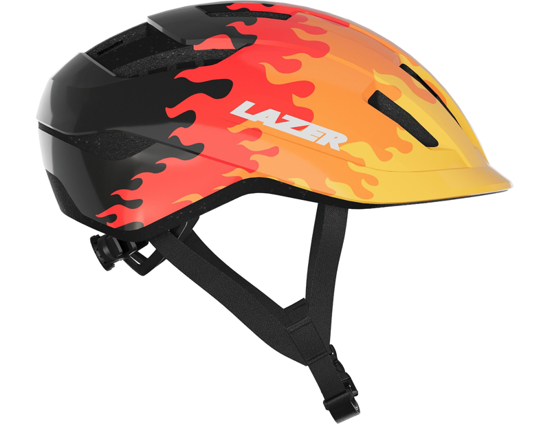 Lazer J1 KinetiCore Uni-Youth Helmet in Red Flames -1