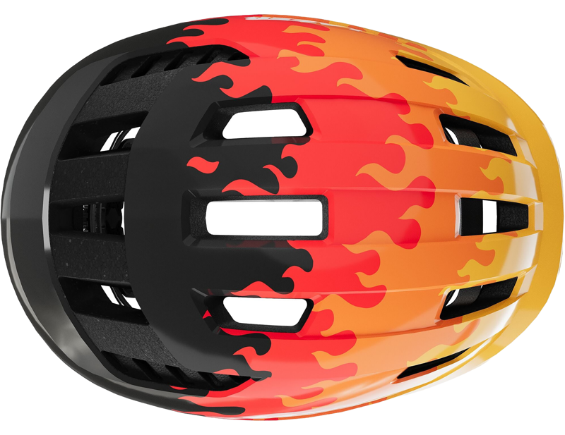 Lazer J1 KinetiCore Uni-Youth Helmet in Red Flames -4