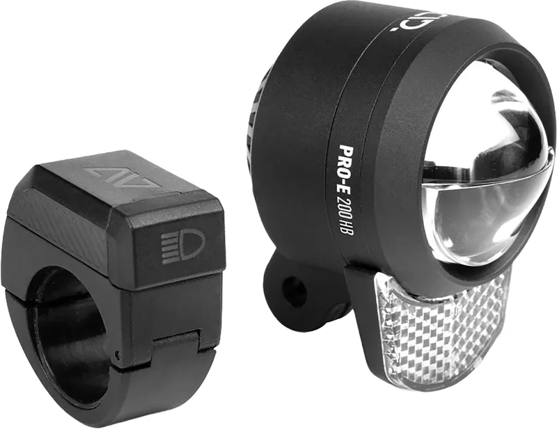 Balfes Bikes Acid E-Bike Front Light Pro-E 200 High Beam X-Connect in Black | Free postage over £30, £10 off first order, price match & 0% finance.